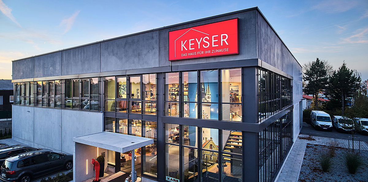 Neubau eines Lager- und Ausstellungsgebäudes für Keyser Raumausstatter in Straubing