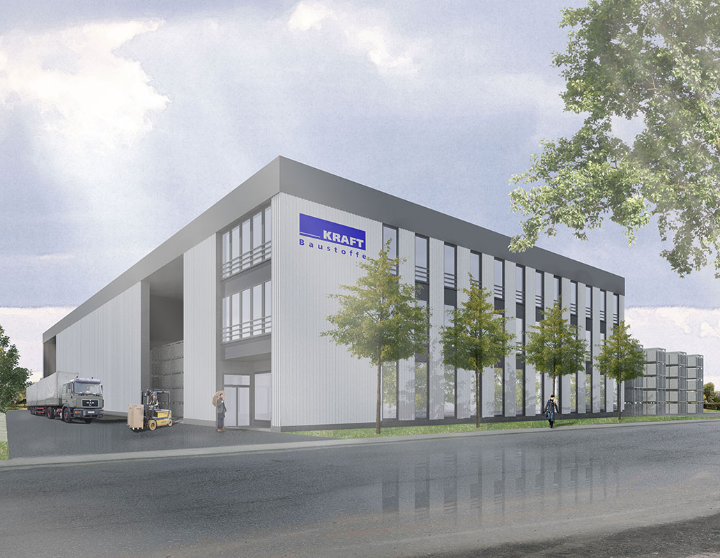 Neubau eines Lager- und Produktionsgebäudes mit Büro und Fachmarkt in Höhenkirchen